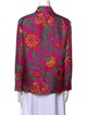 La DoubleJ Silk Floral Print Button-Up Top