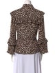 La DoubleJ Printed Mock Neck Blouse