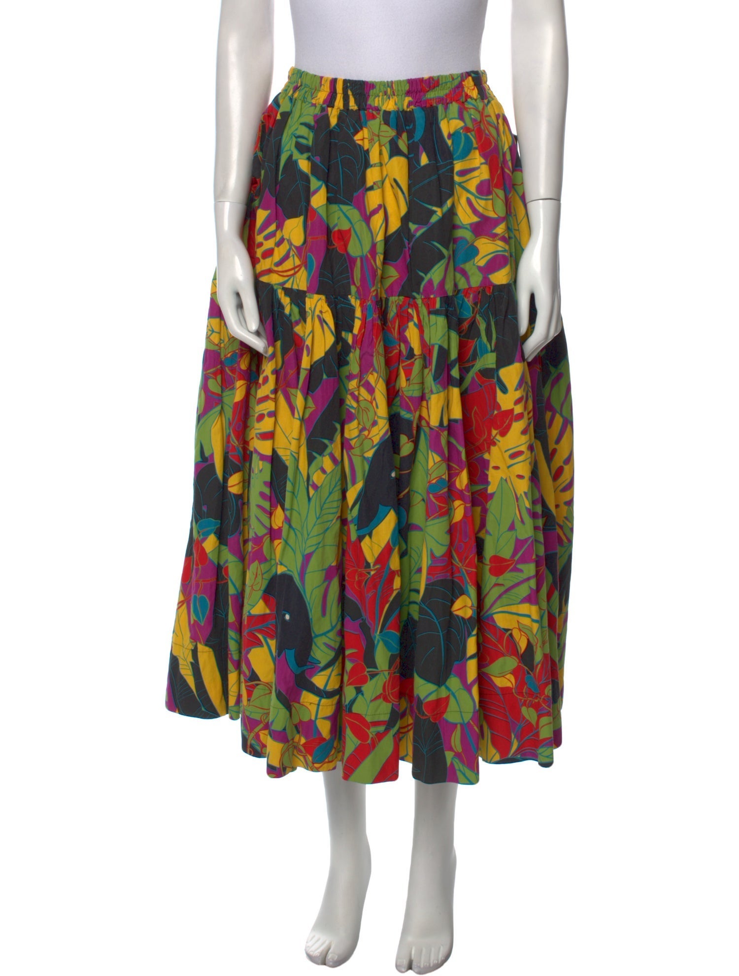 La DoubleJ Printed Midi Length Skirt