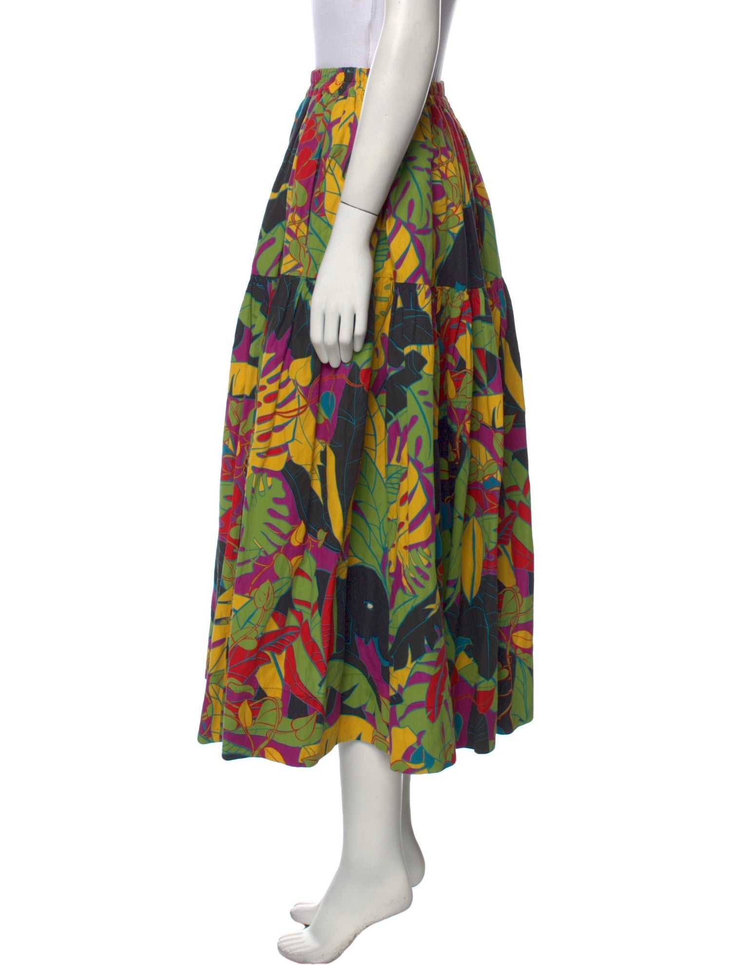 La DoubleJ Printed Midi Length Skirt