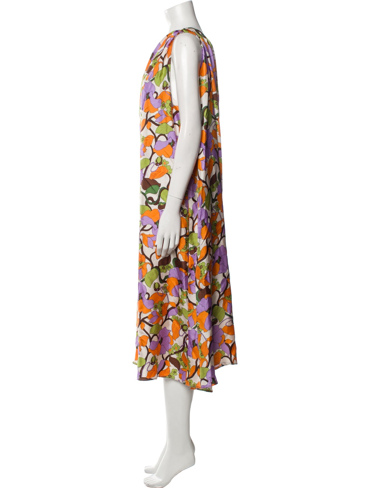 La DoubleJ Silk Midi Length Dress