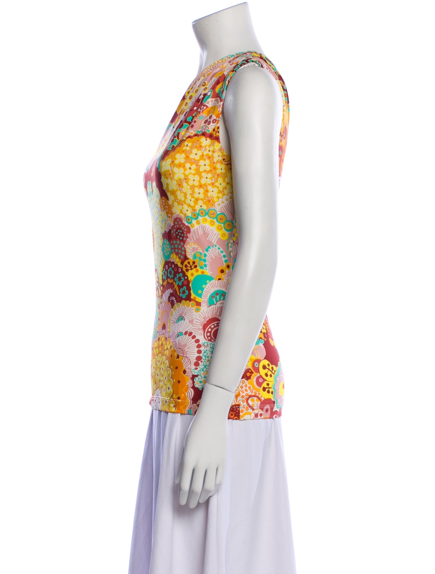 La DoubleJ Floral Print One-Shoulder Top