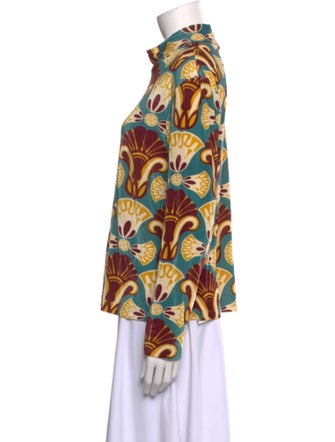 La DoubleJ Printed Long Sleeve Button-Up Top