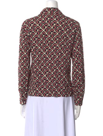La DoubleJ Printed Long Sleeve Button-Up Top