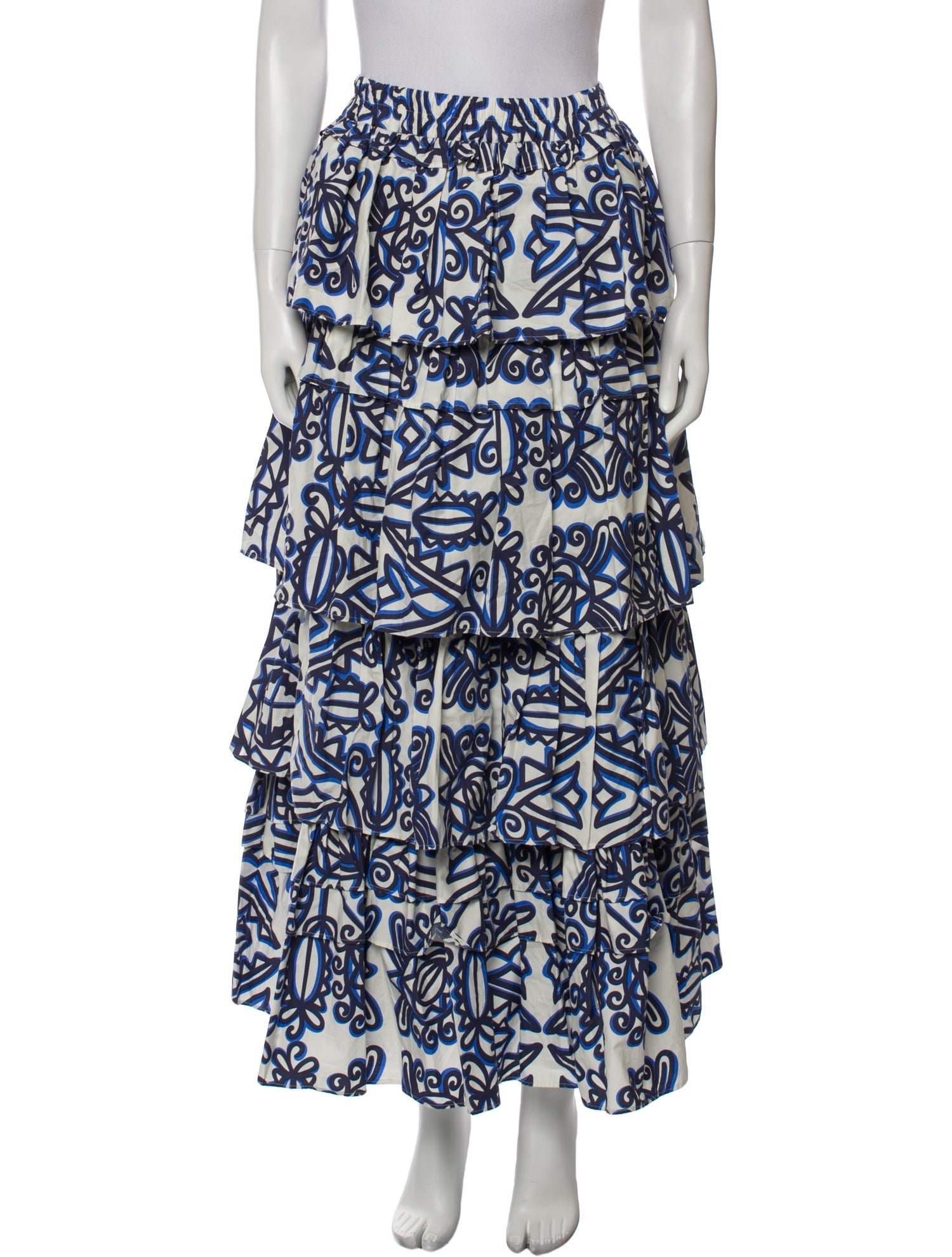 La DoubleJ Printed Midi Length Skirt