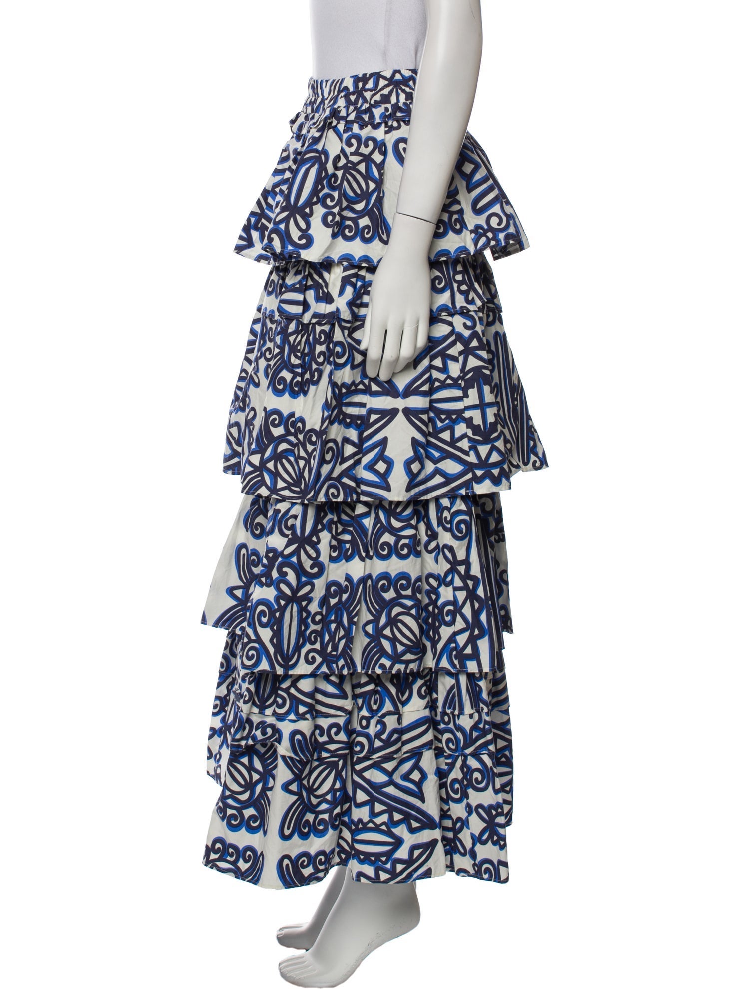 La DoubleJ Printed Midi Length Skirt