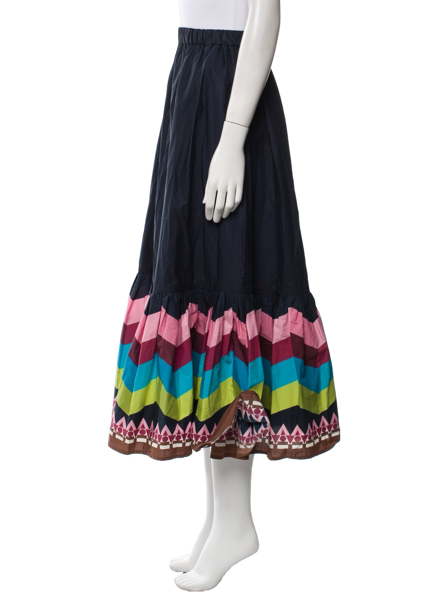 La DoubleJ Printed Midi Length Skirt