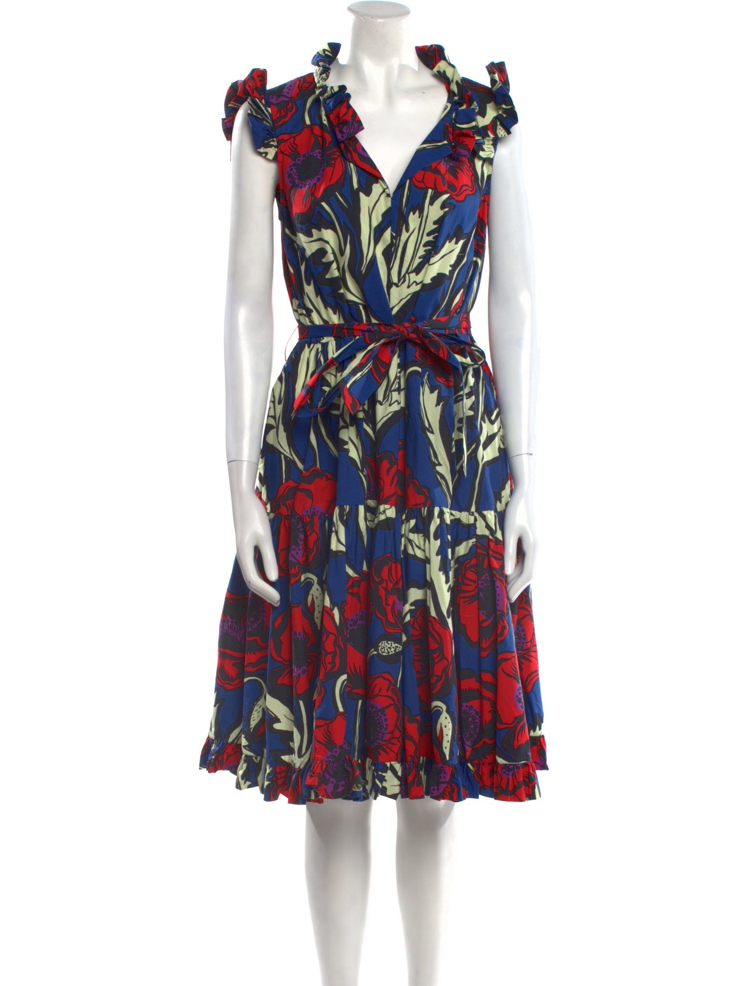 La DoubleJ Floral Print Midi Length Dress