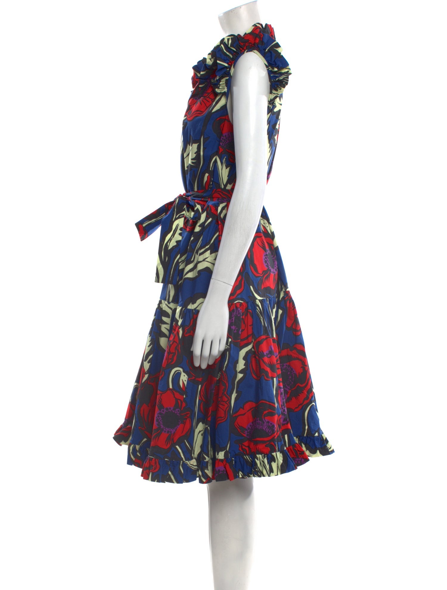 La DoubleJ Floral Print Midi Length Dress