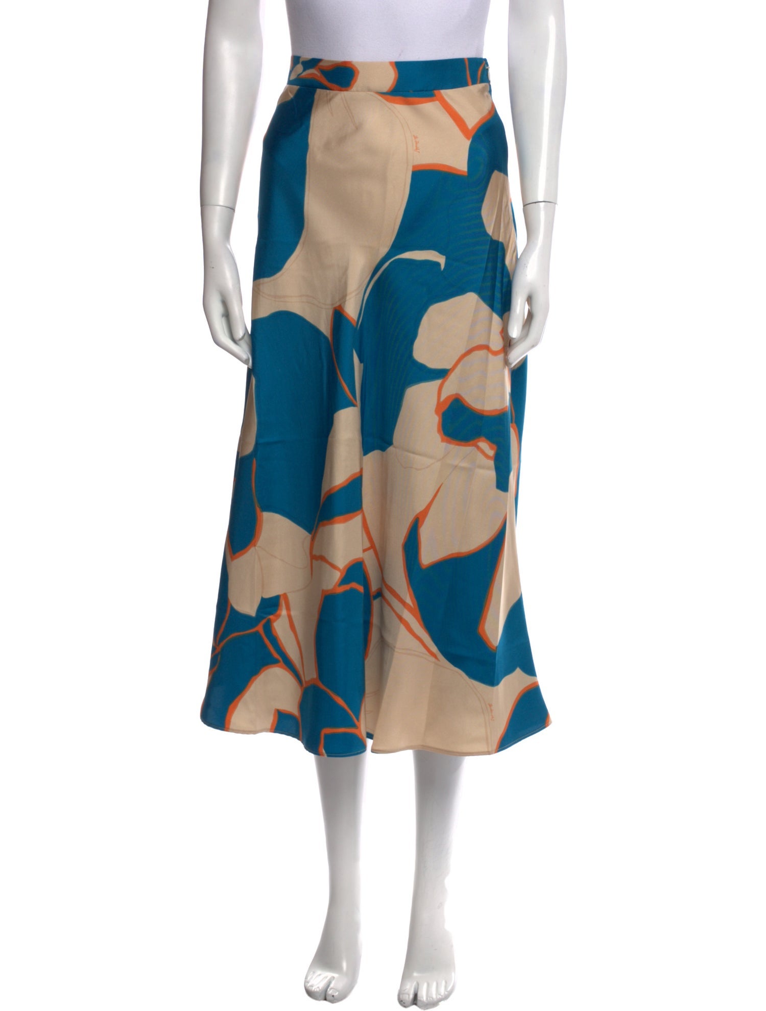 La DoubleJ Silk Midi Length Skirt