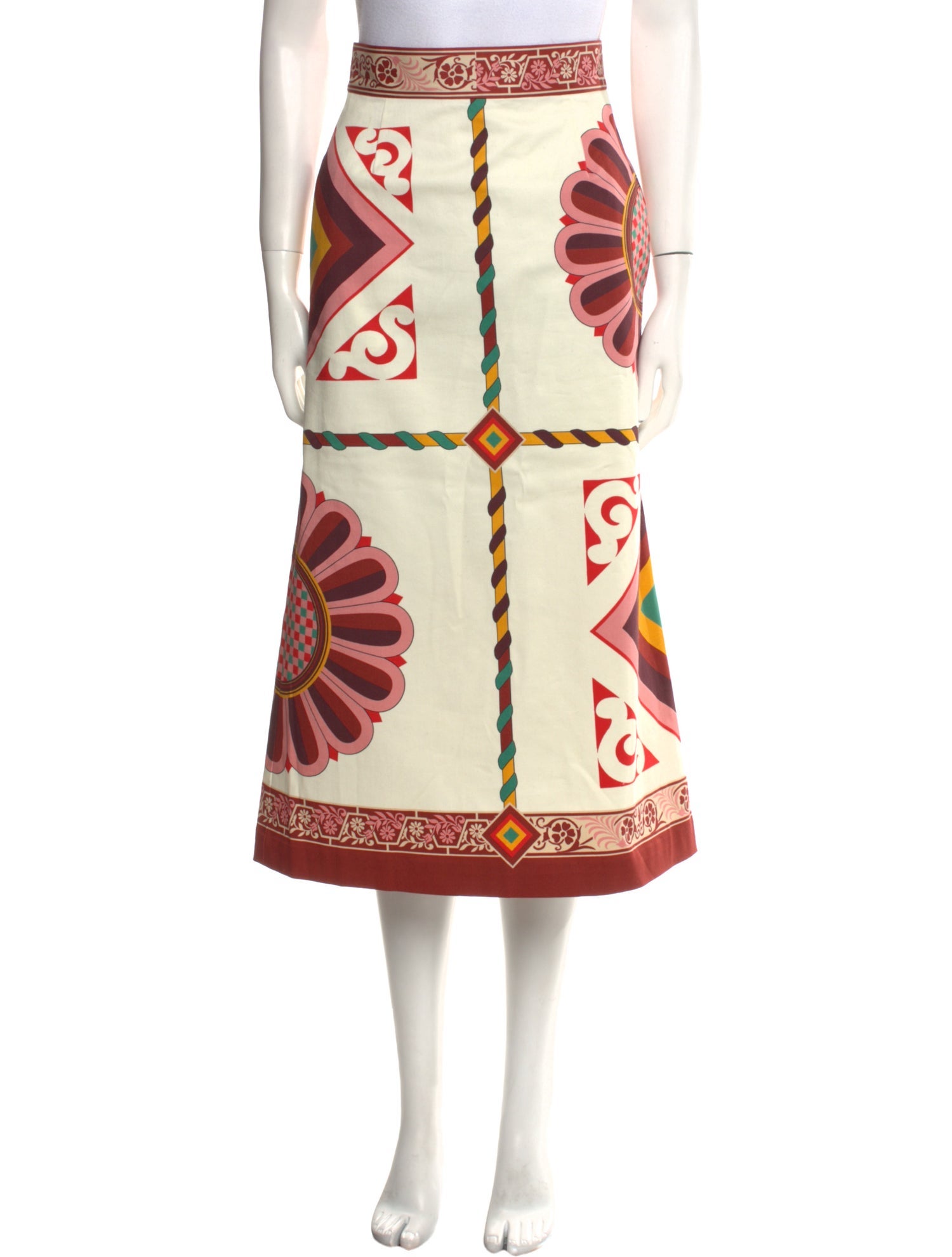 La DoubleJ Printed Midi Length Skirt