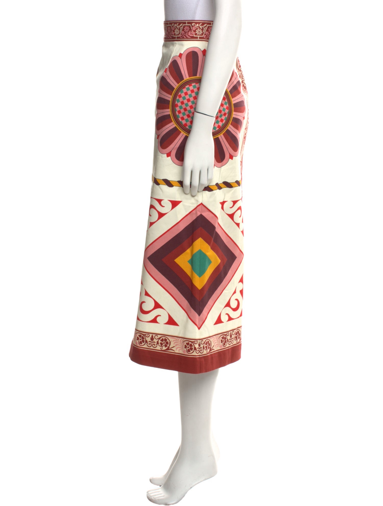 La DoubleJ Printed Midi Length Skirt