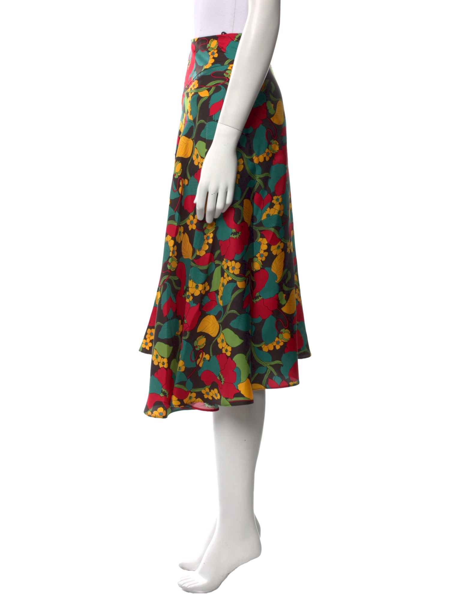 La DoubleJ Silk Knee-Length Skirt