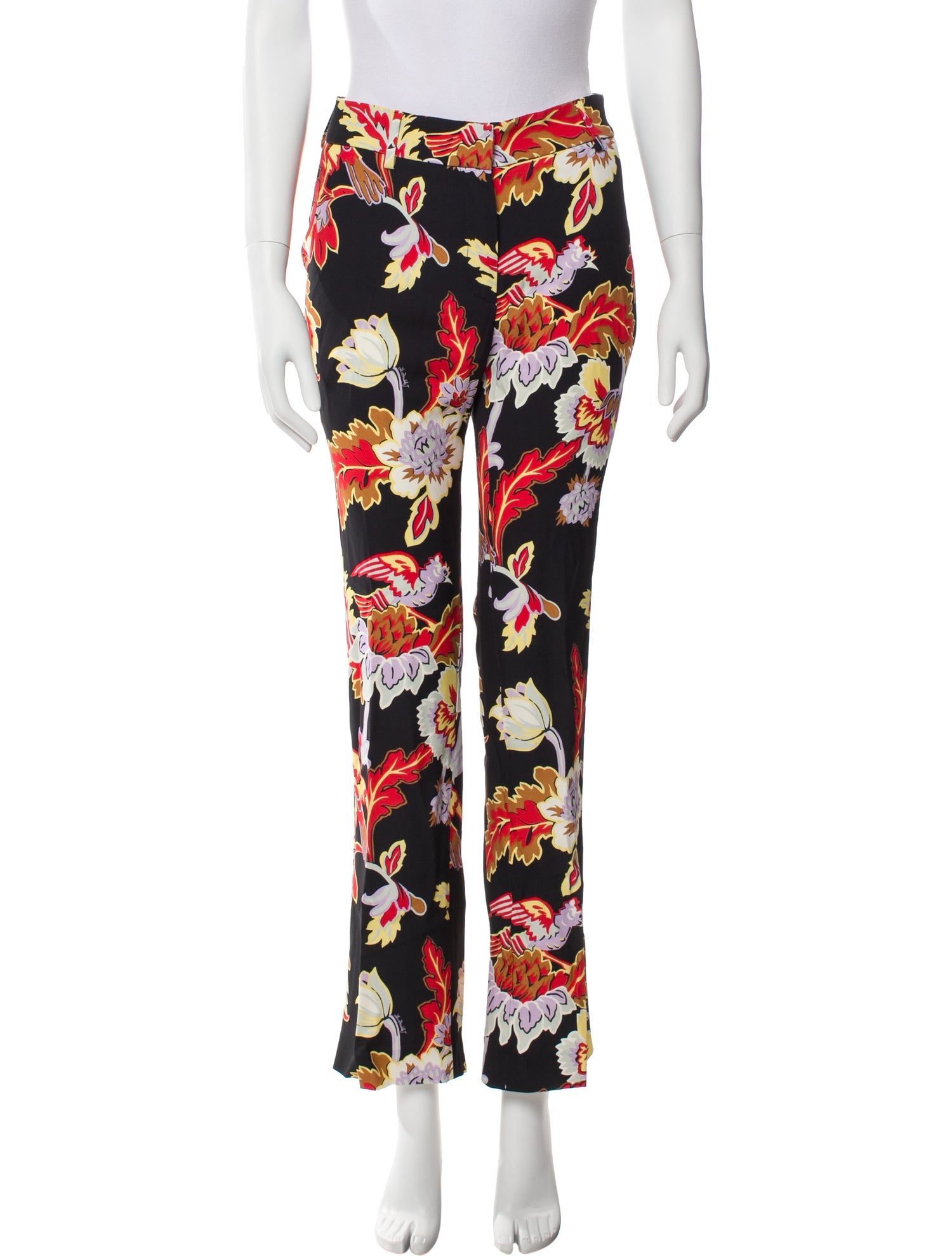 La DoubleJ Floral Print Straight Leg Pants