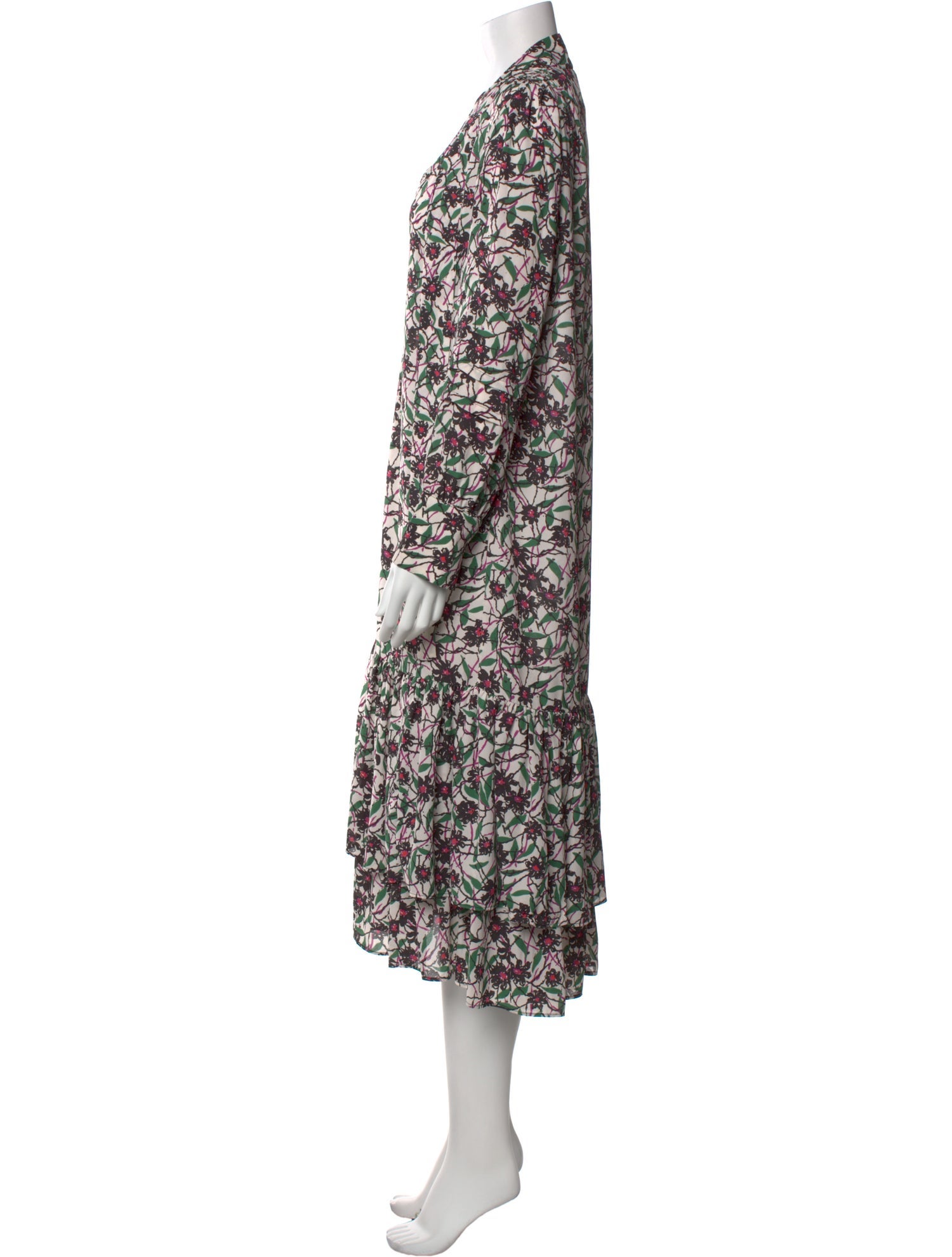 La DoubleJ Floral Print Midi Length Dress