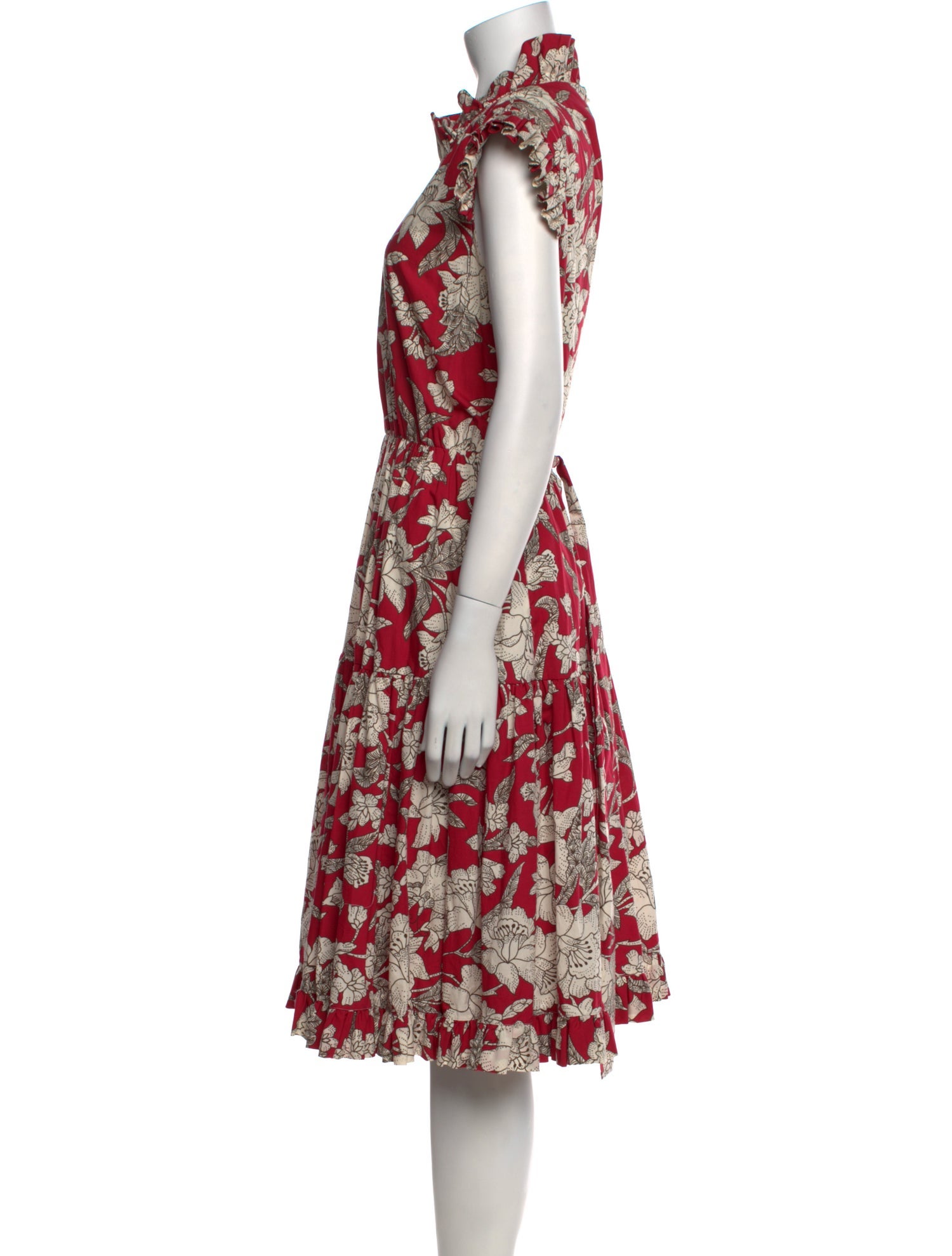 La DoubleJ Floral Print Midi Length Dress