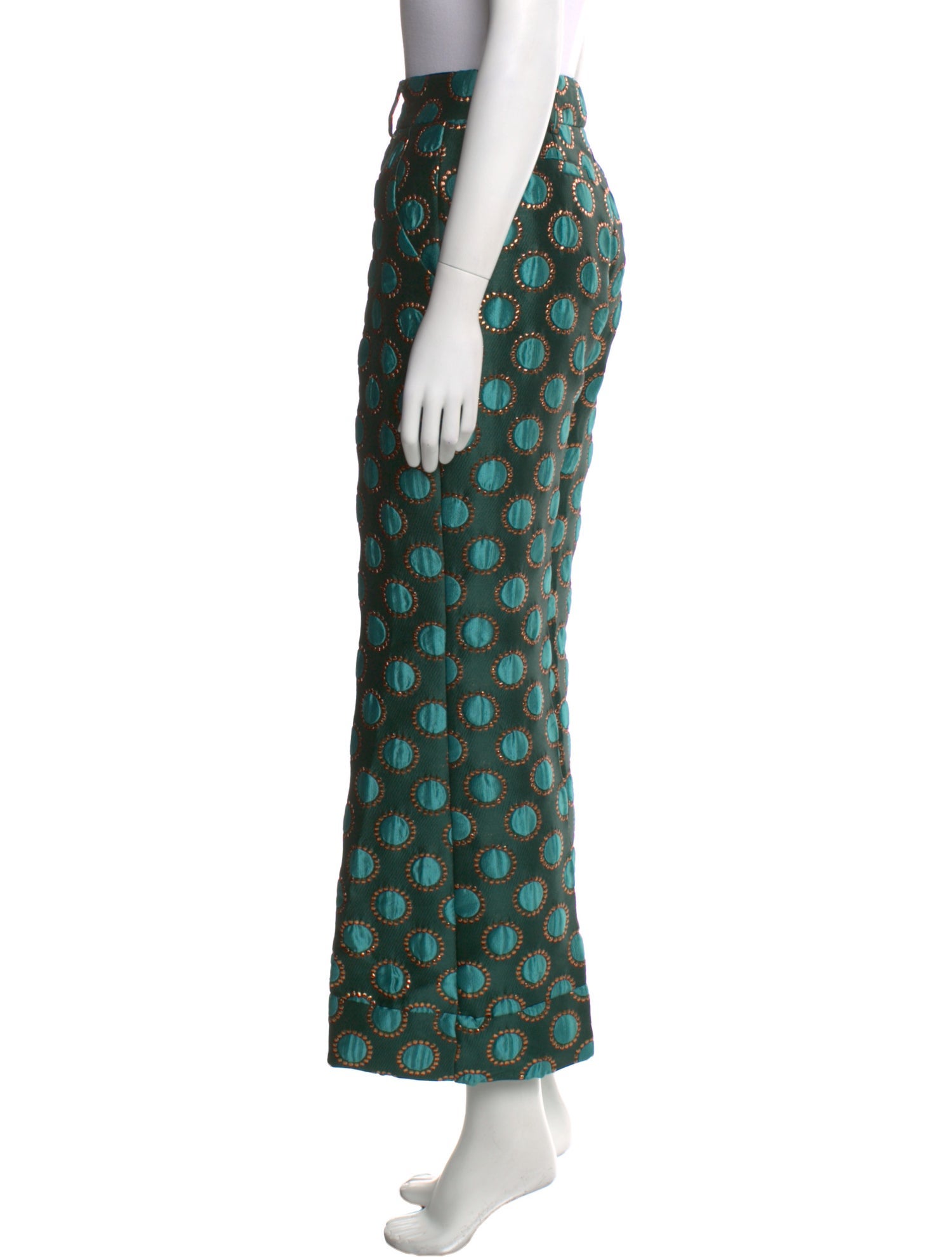 La DoubleJ Polka Dot Print Wide Leg Pants
