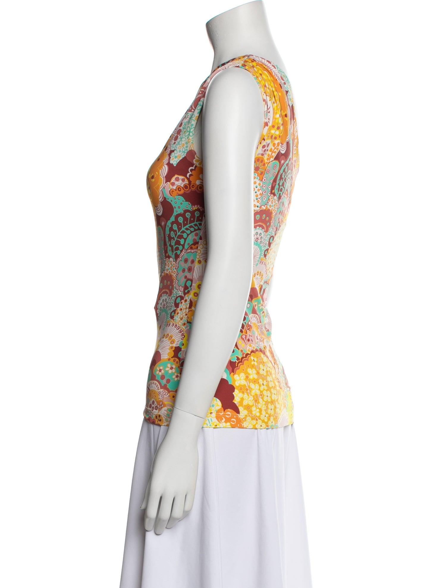La DoubleJ Printed One-Shoulder Top