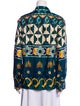 La DoubleJ Silk Printed Button-Up Top