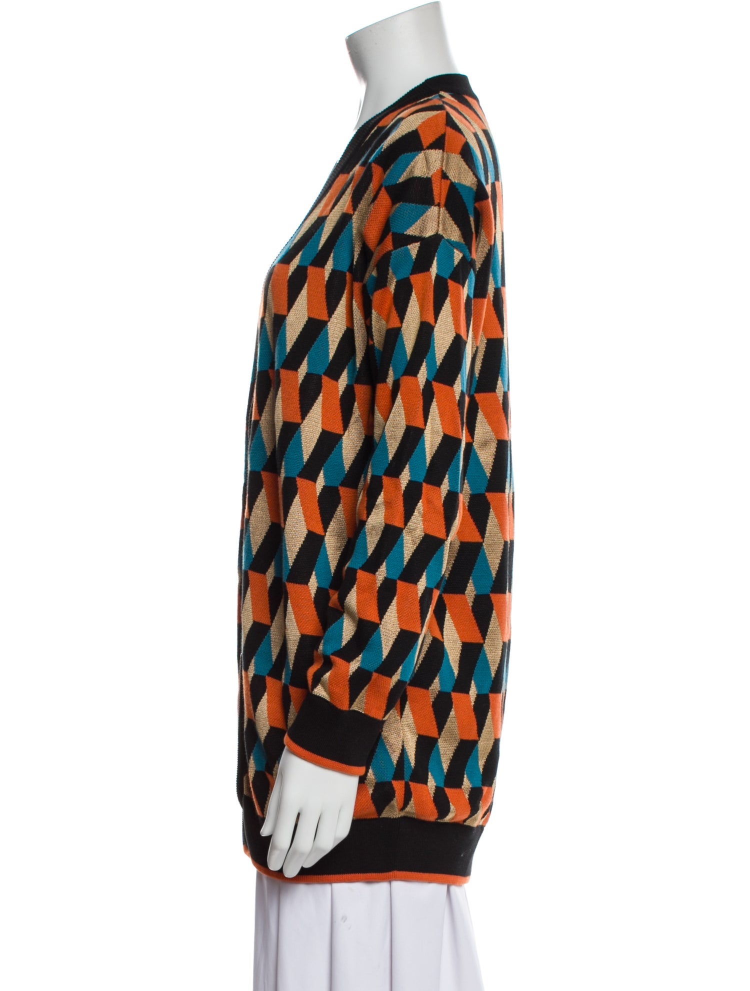 La DoubleJ Printed Plunge Neckline Sweater