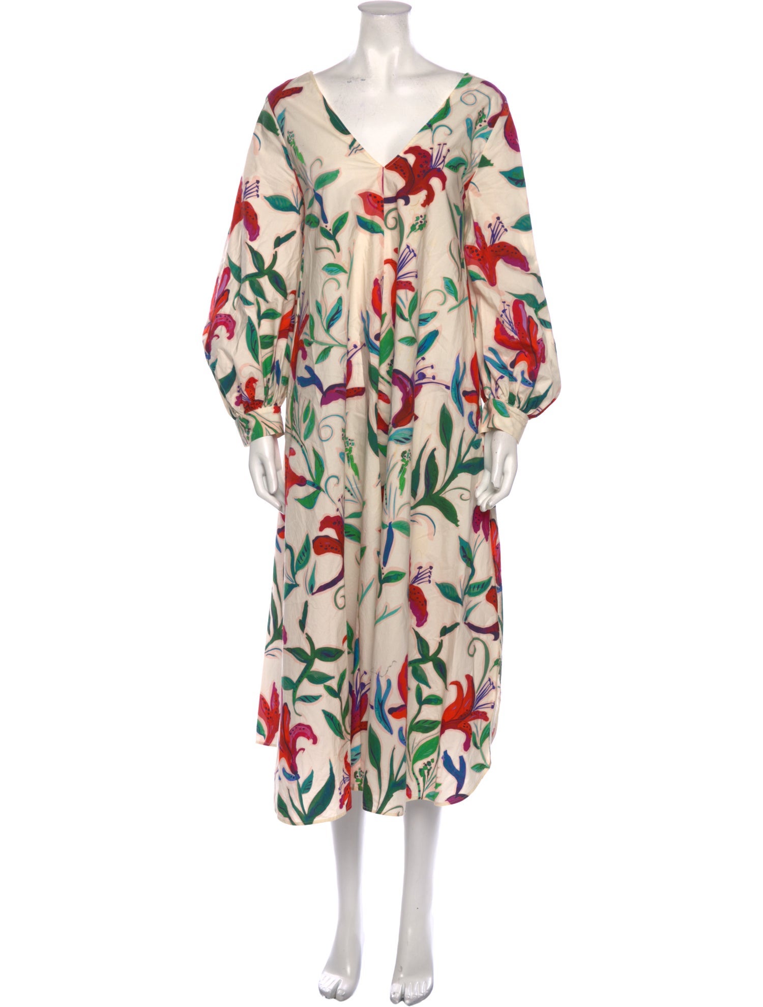 La DoubleJ Floral Print Midi Length Dress