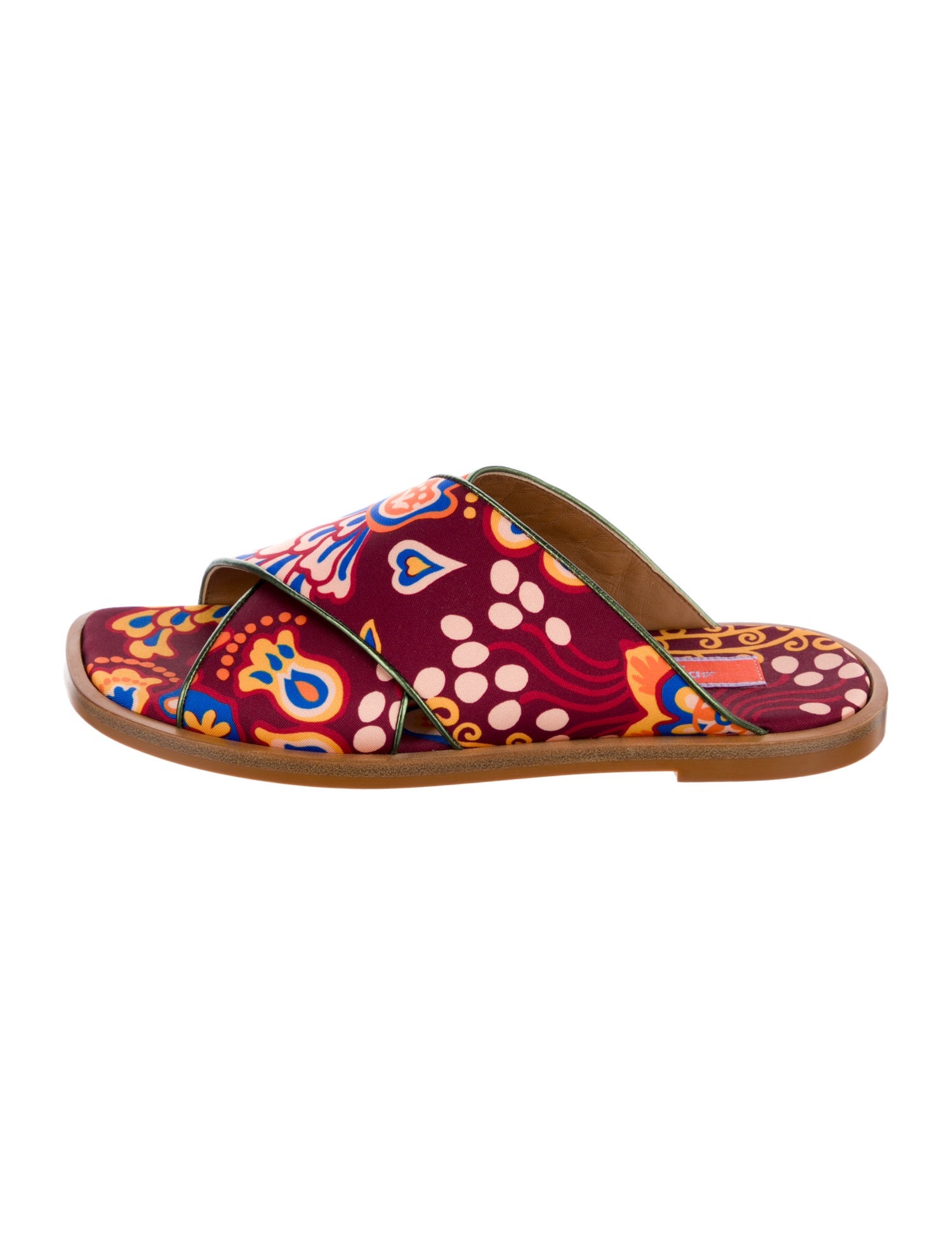 La DoubleJ Printed Leather Trim Embellishment Slides