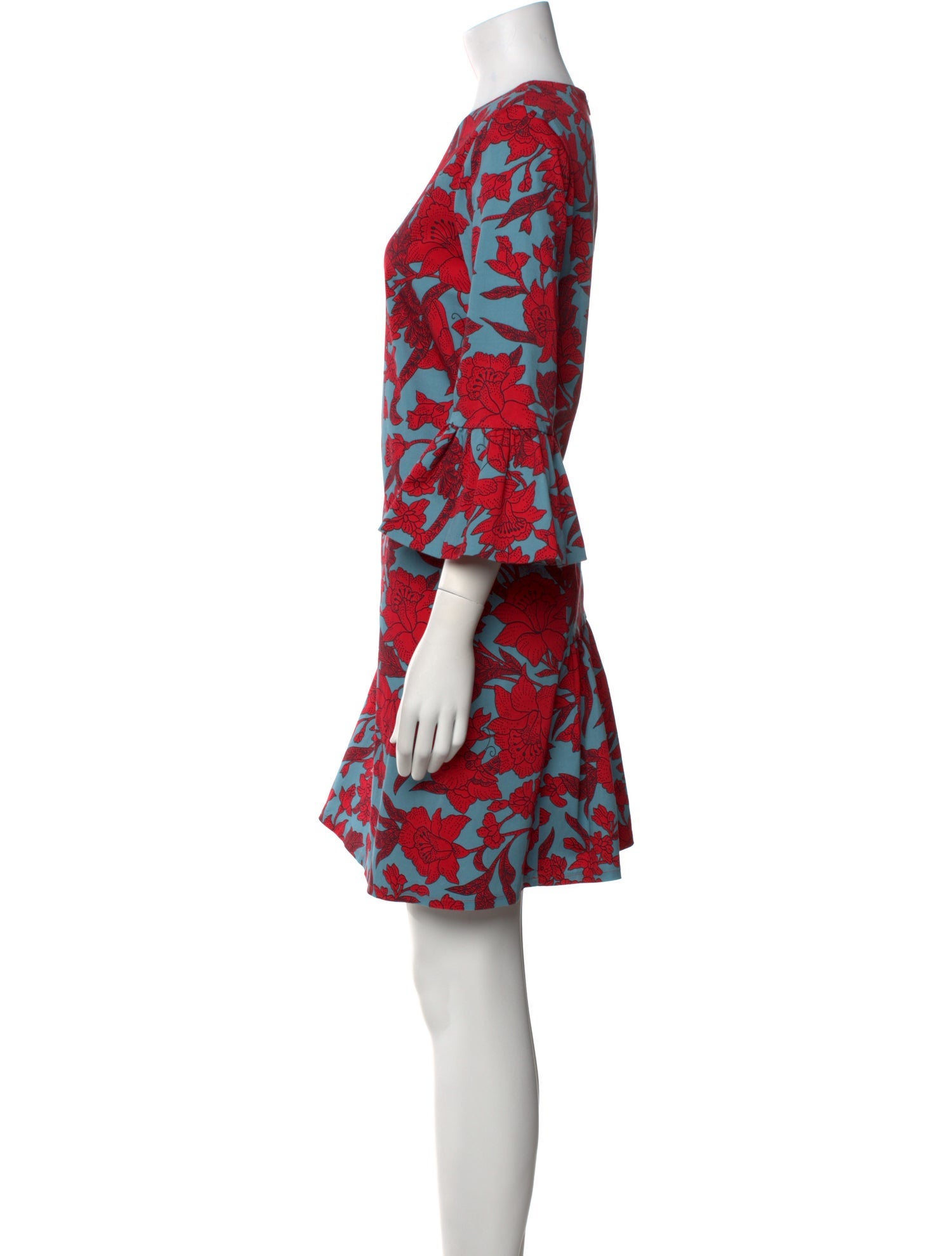 La DoubleJ Floral Print Mini Dress