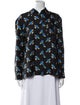 La DoubleJ Silk Printed Button-Up Top