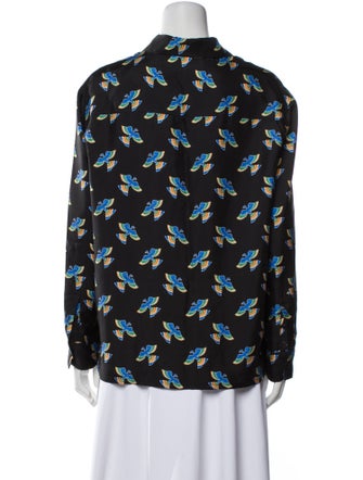 La DoubleJ Silk Printed Button-Up Top
