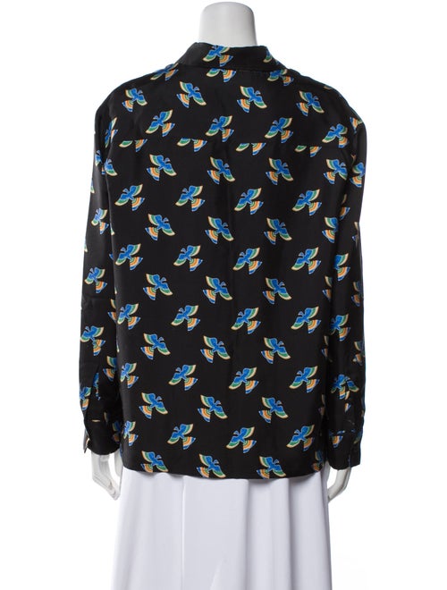 La DoubleJ Silk Printed Button-Up Top