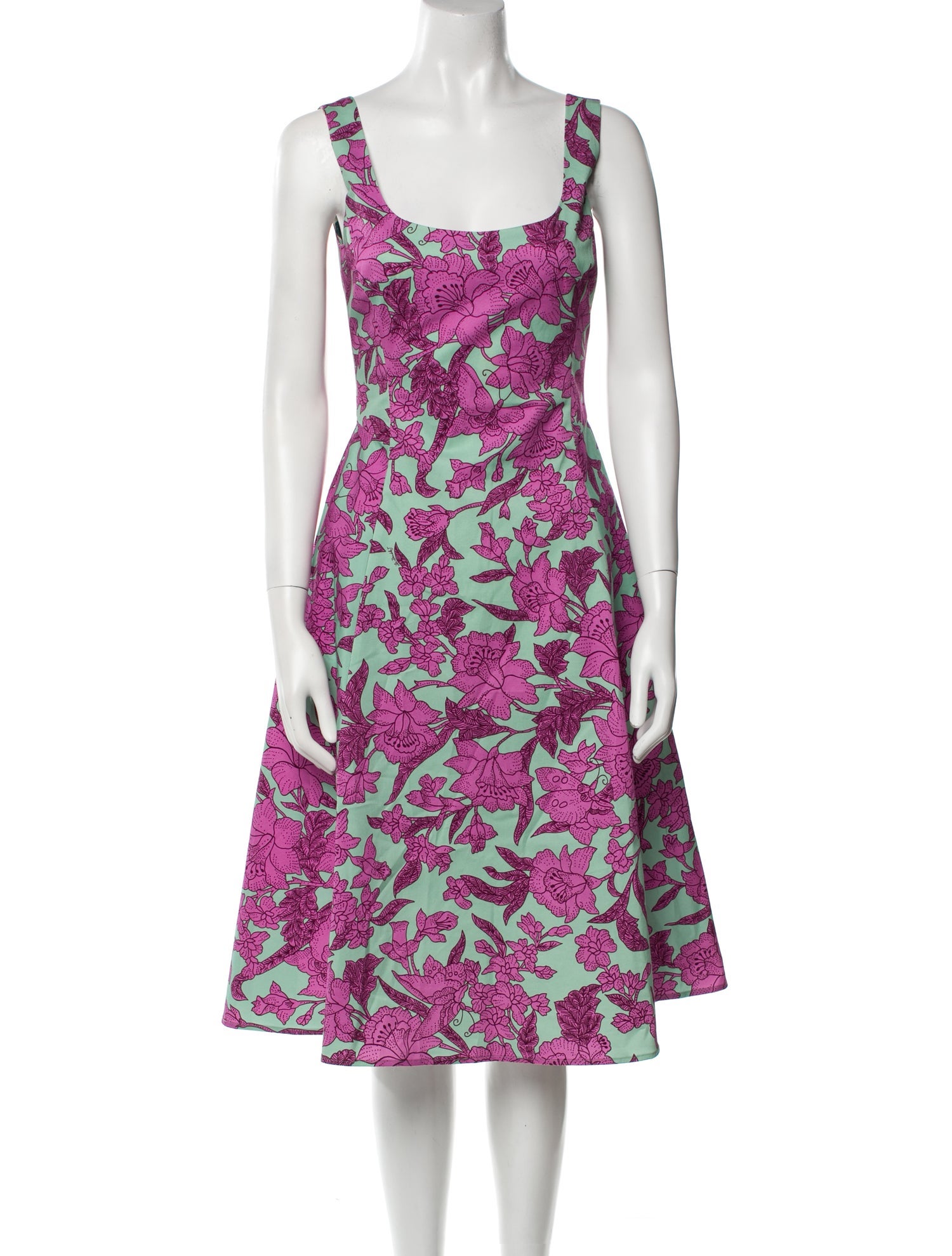 La DoubleJ Floral Print Midi Length Dress