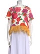 La DoubleJ Floral Print Bateau Neckline Top