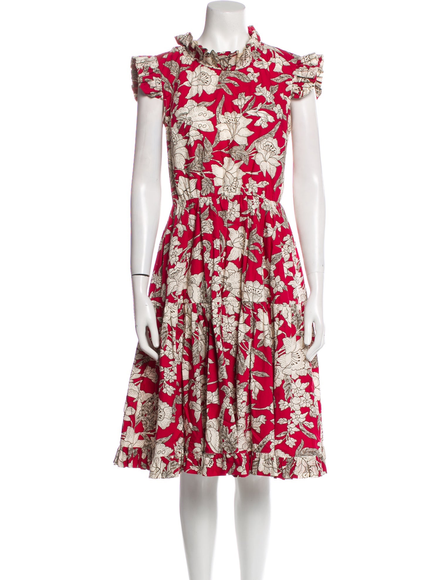 La DoubleJ Floral Print Knee-Length Dress