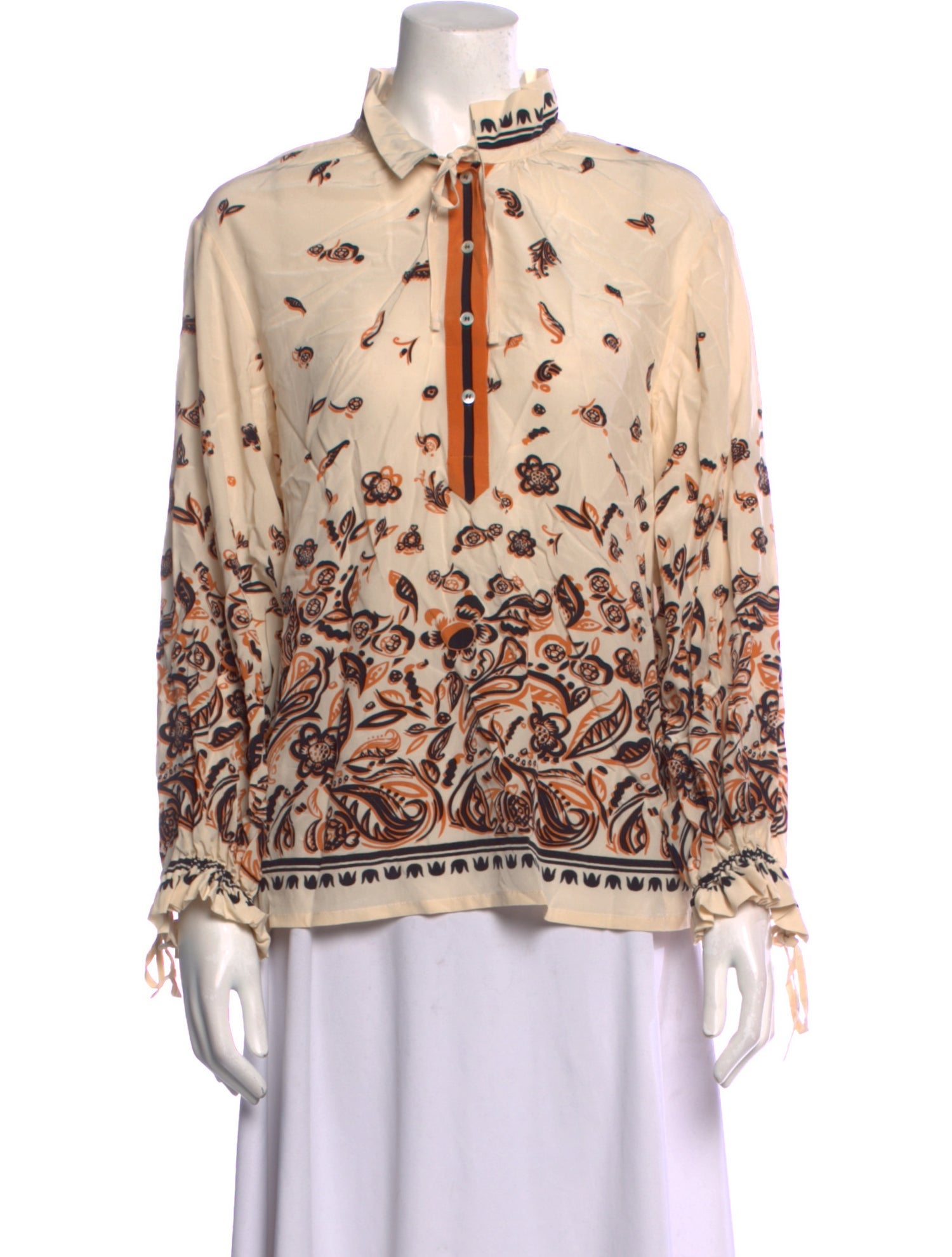 La DoubleJ Silk Printed Blouse