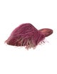 La DoubleJ Silk Feather Trim Mules