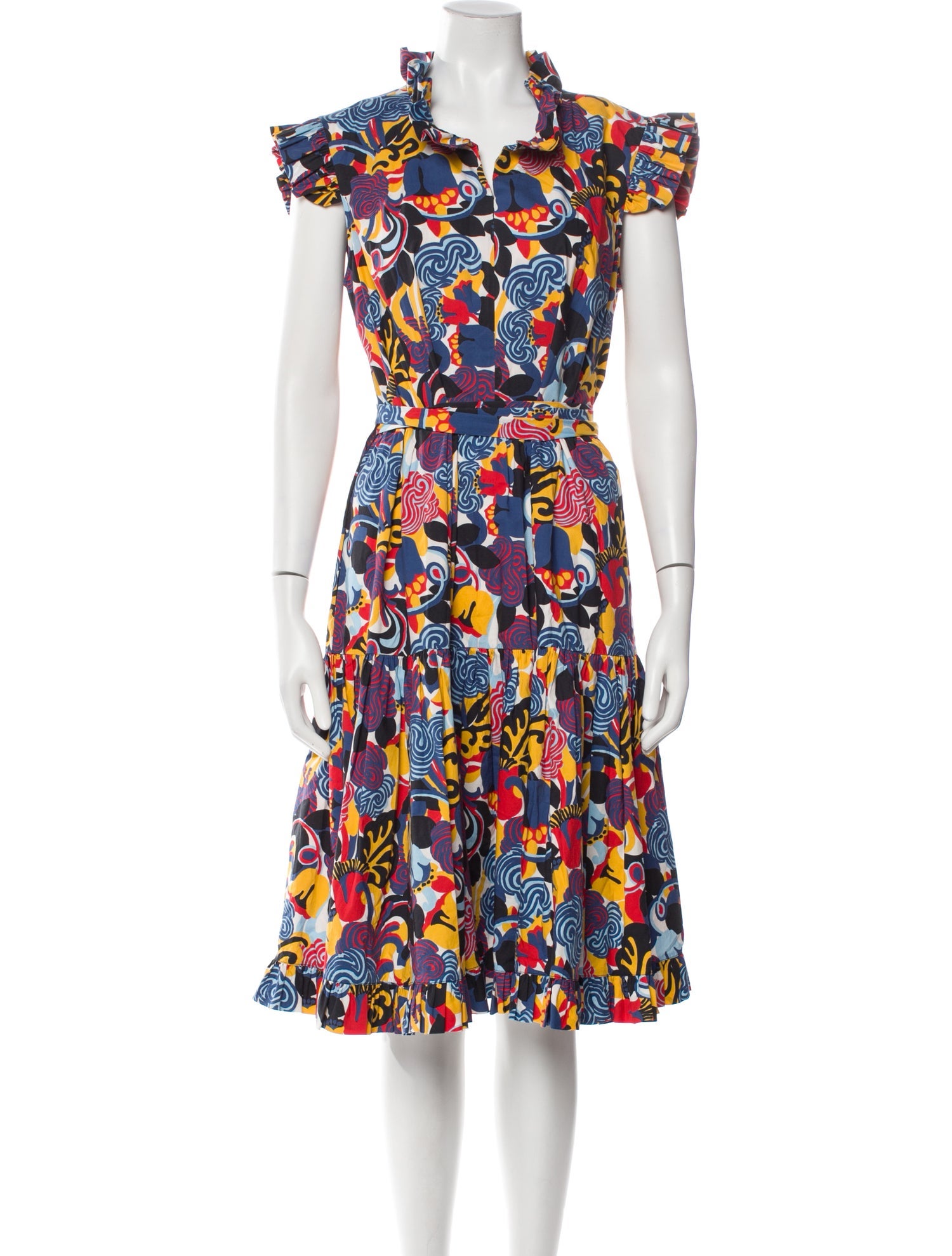 La DoubleJ Floral Print Midi Length Dress