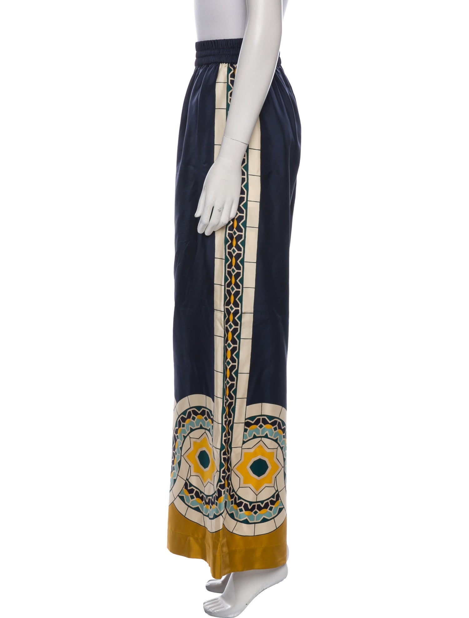 La DoubleJ Silk Printed Sweatpants