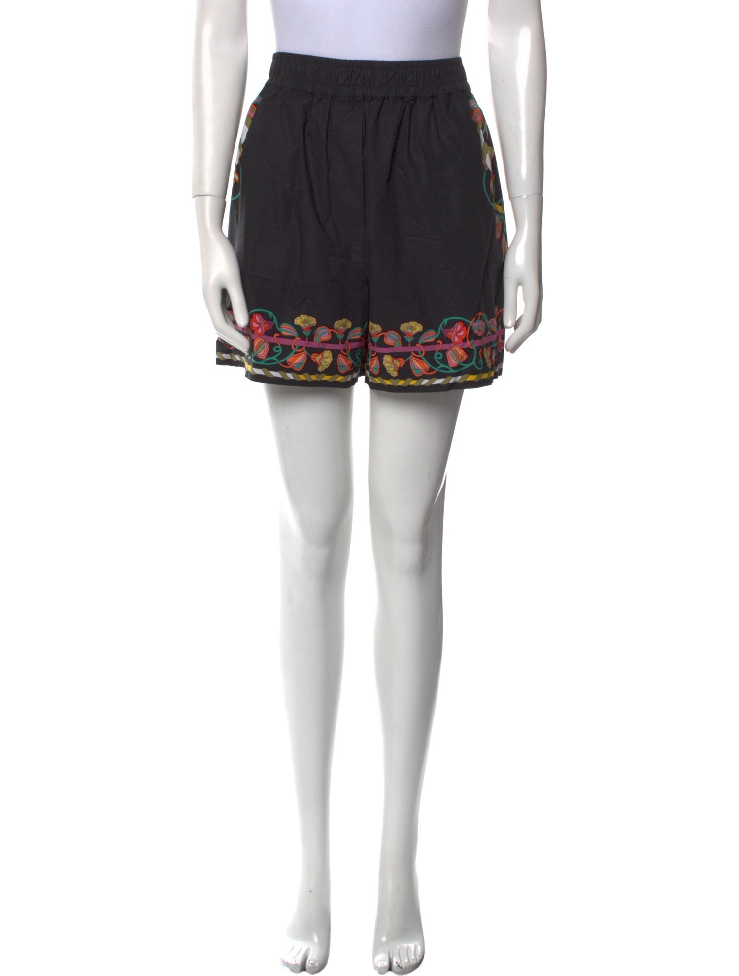 La DoubleJ Graphic Print Mini Shorts