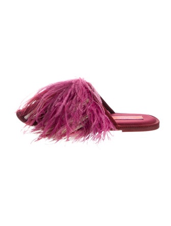 La DoubleJ Ostrich Feather Mules