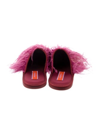 La DoubleJ Ostrich Feather Mules