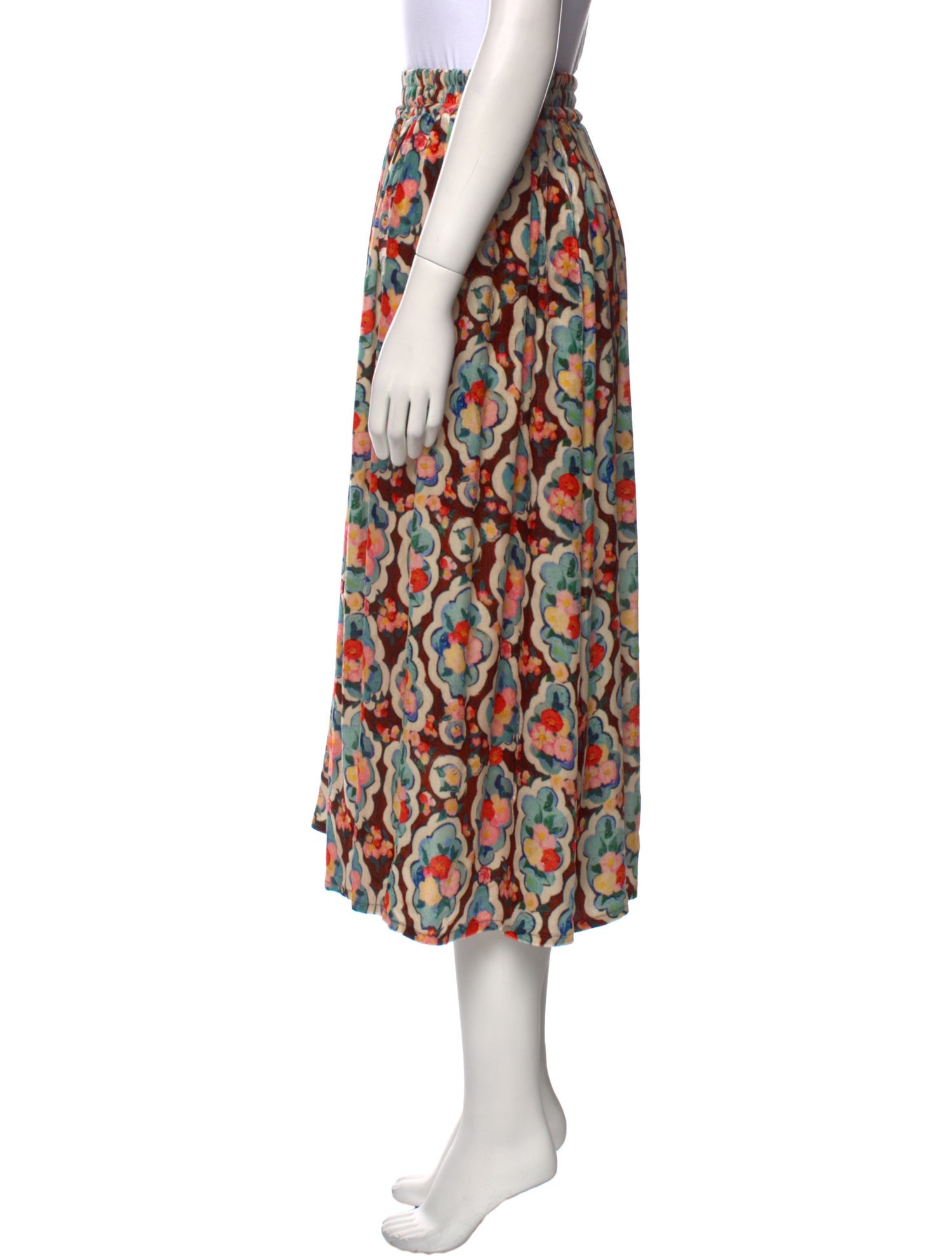 La DoubleJ Printed Midi Length Skirt