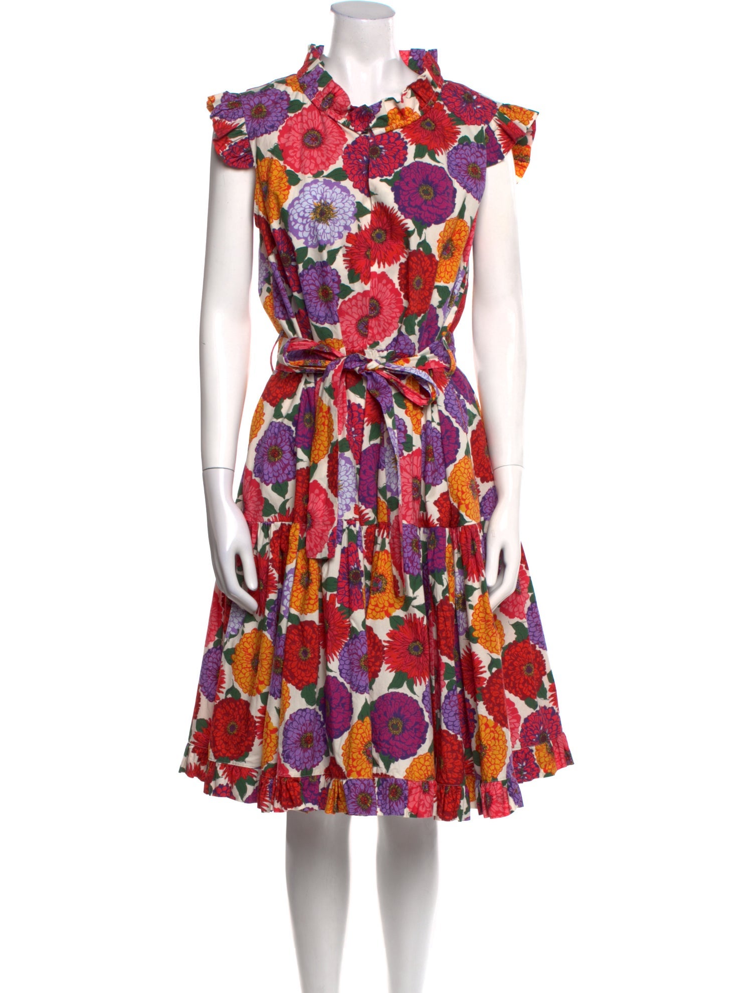 La DoubleJ Floral Print Midi Length Dress