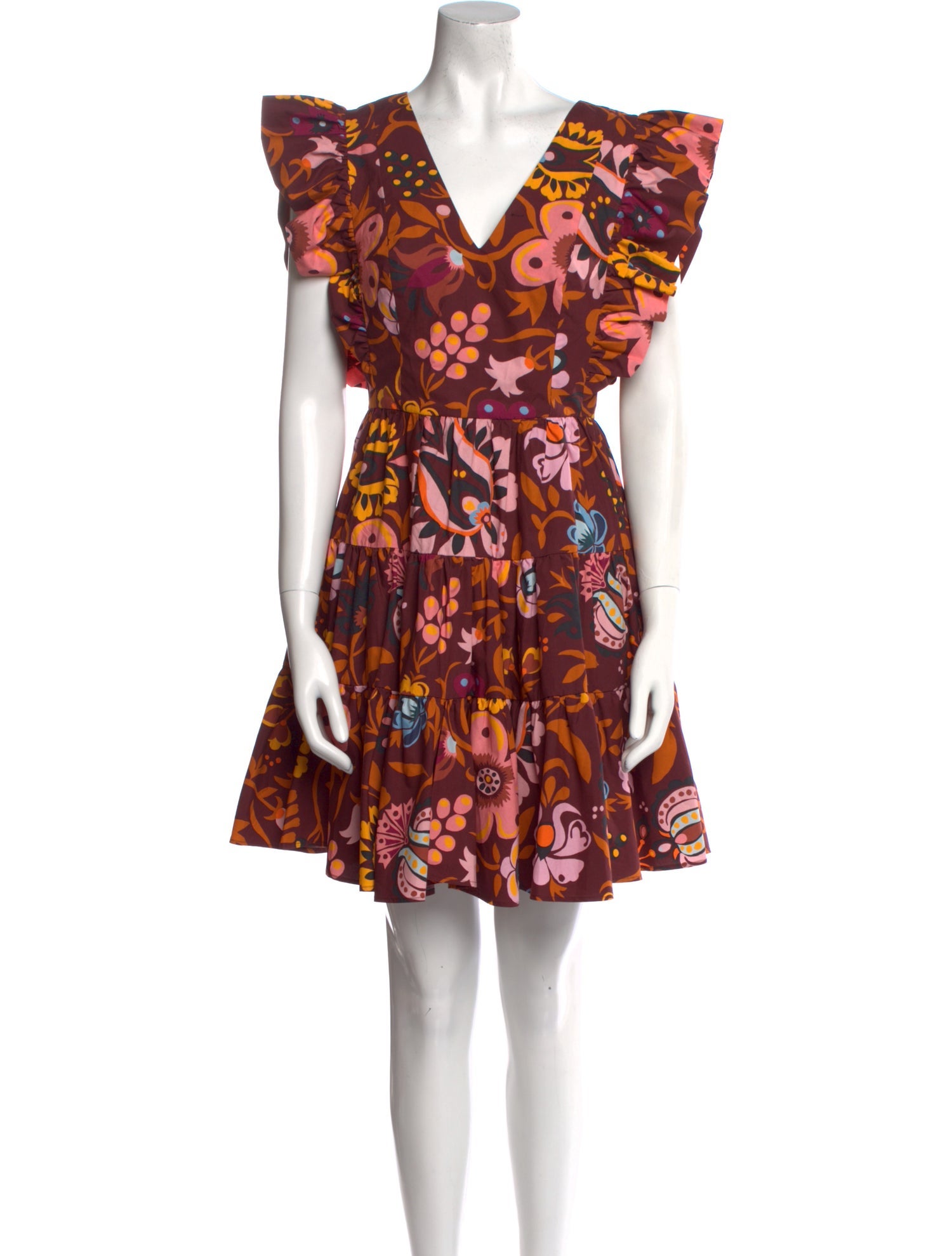 La DoubleJ Floral Print Mini Dress