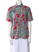 La DoubleJ Printed Short Sleeve Button-Up Top