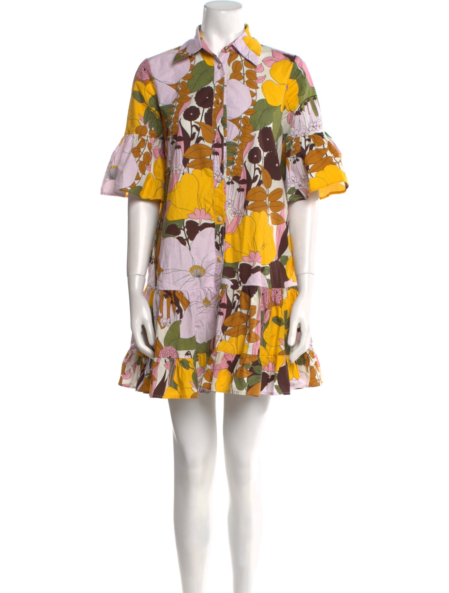 La DoubleJ Floral Print Mini Dress