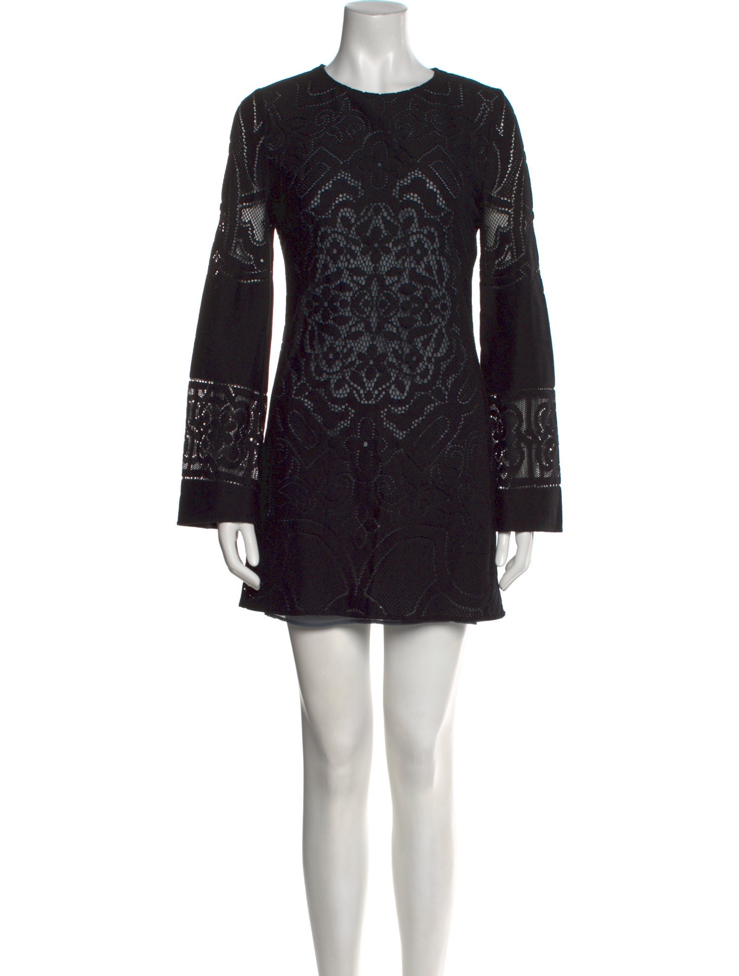 La DoubleJ Lace Pattern Mini Dress
