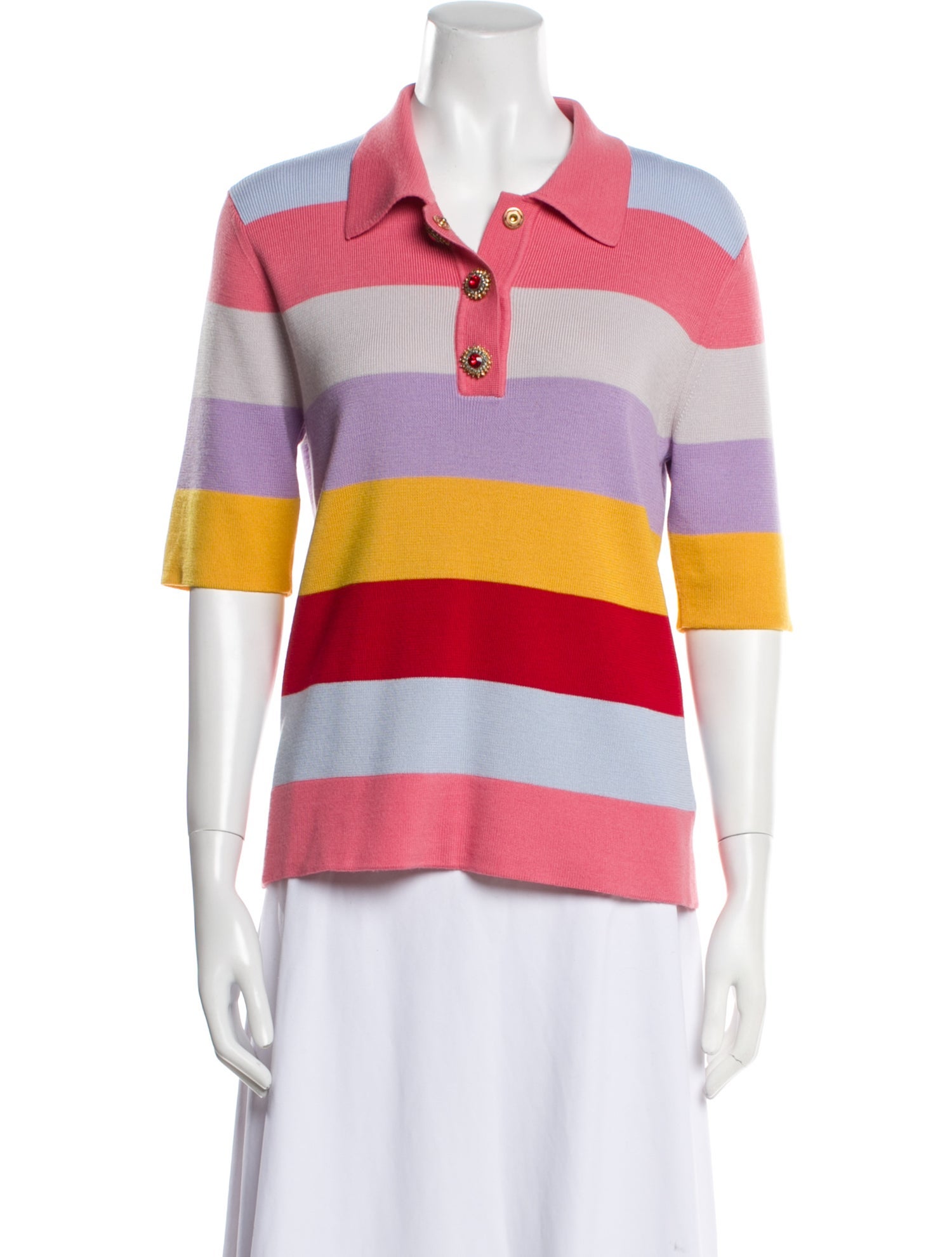 La DoubleJ Wool Striped Polo