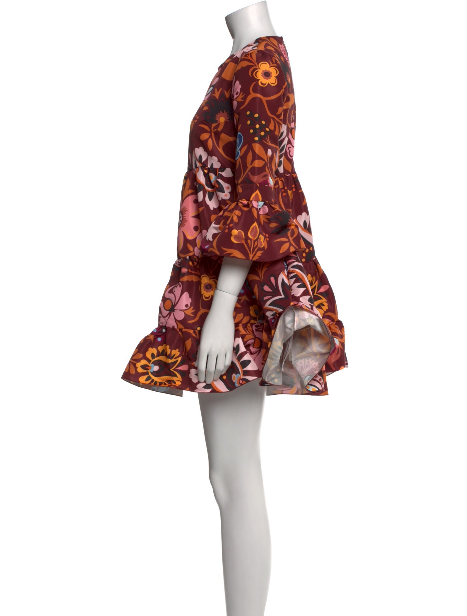 La DoubleJ Floral Print Mini Dress