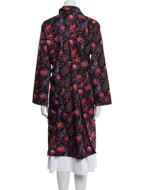 La DoubleJ Nylon Floral Print Trench Coat