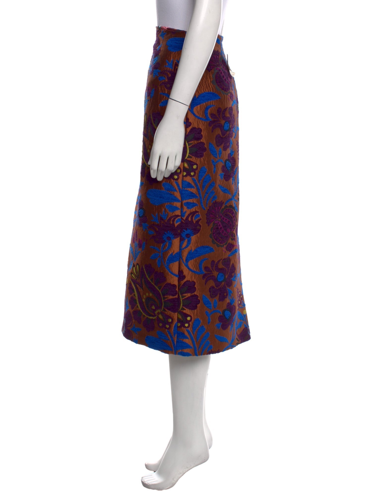 La DoubleJ Floral Print Midi Length Skirt w/ Tags